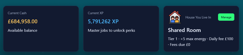 Tycoon dashboard preview